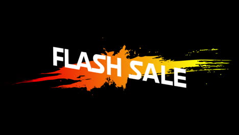 Wörter-Flash-Sale-Erscheinen-Mit-Orangefarbenem-Spritzkreis