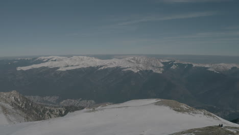 snowy mountain in the winter in sinaia, romania