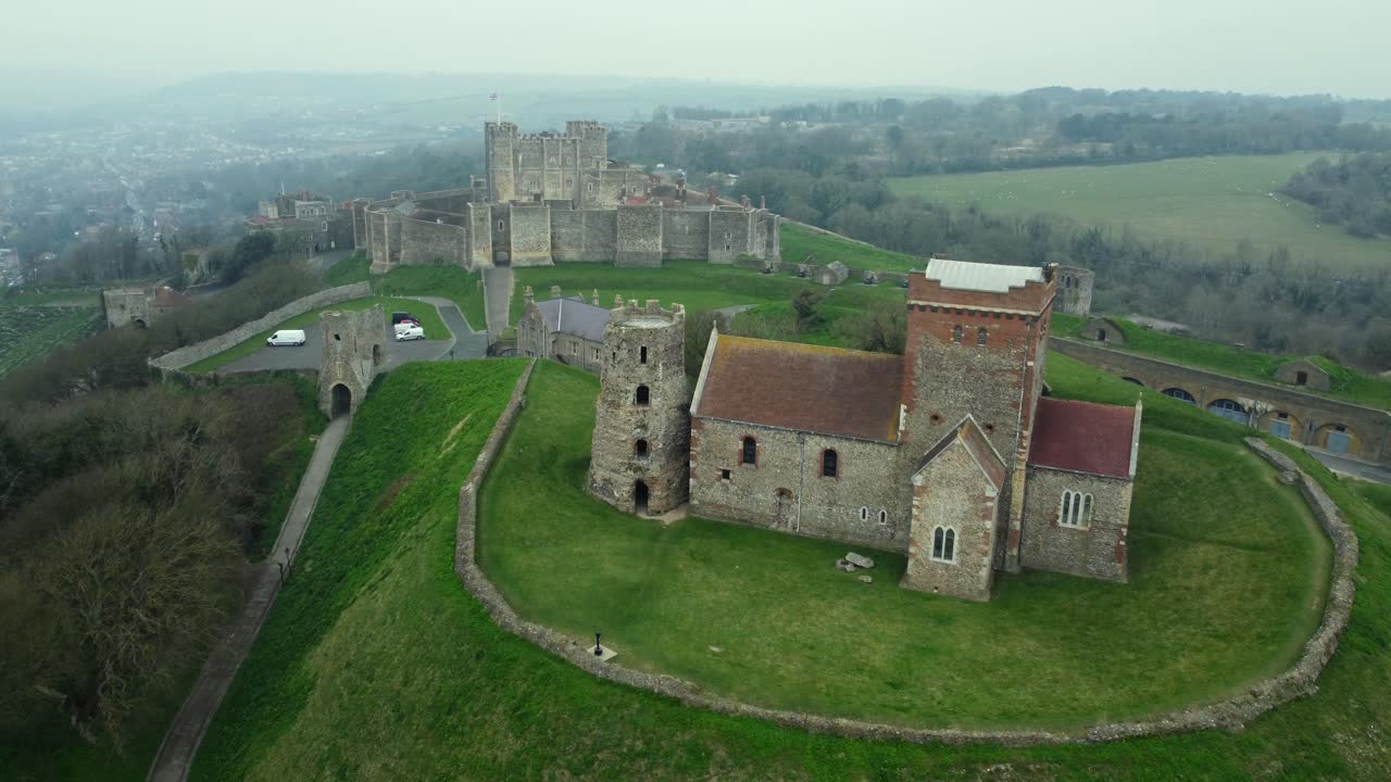 Vista aerea del Castello di Dover