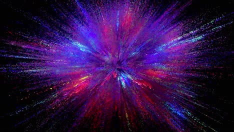 explosión de polvo de colores