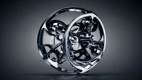 abstract metallic wheel design