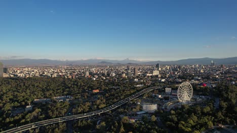 shot of new azulan park in chapultepec mexico city