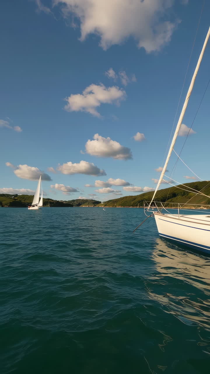 Sailing Yacht on a Turquoise Sea