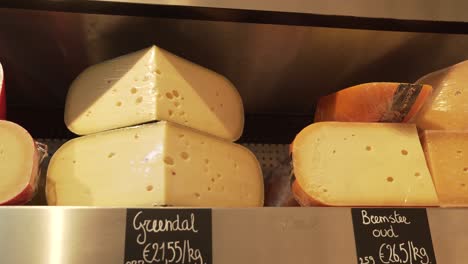 assortment of dutch cheeses: greendal and beemster oud