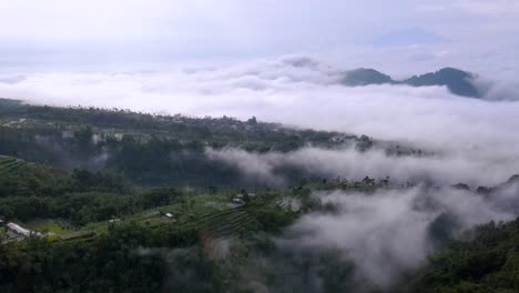 aerial view indonesia rural landscape