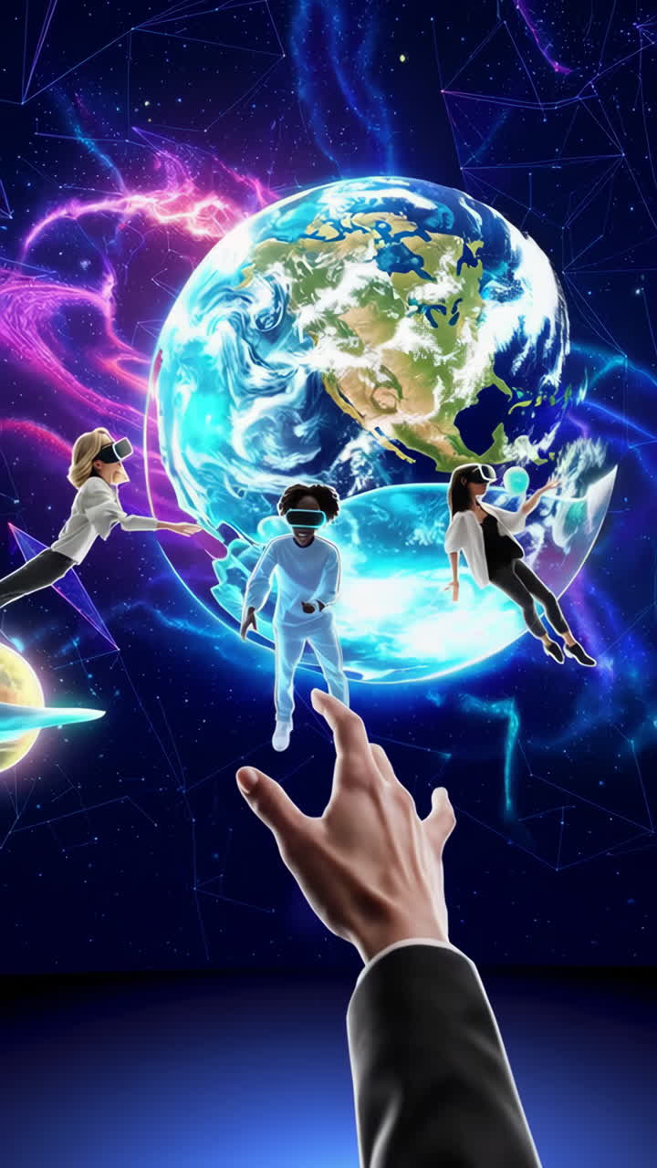 People Experiencing Virtual Reality in a Global Digital Metaverse
