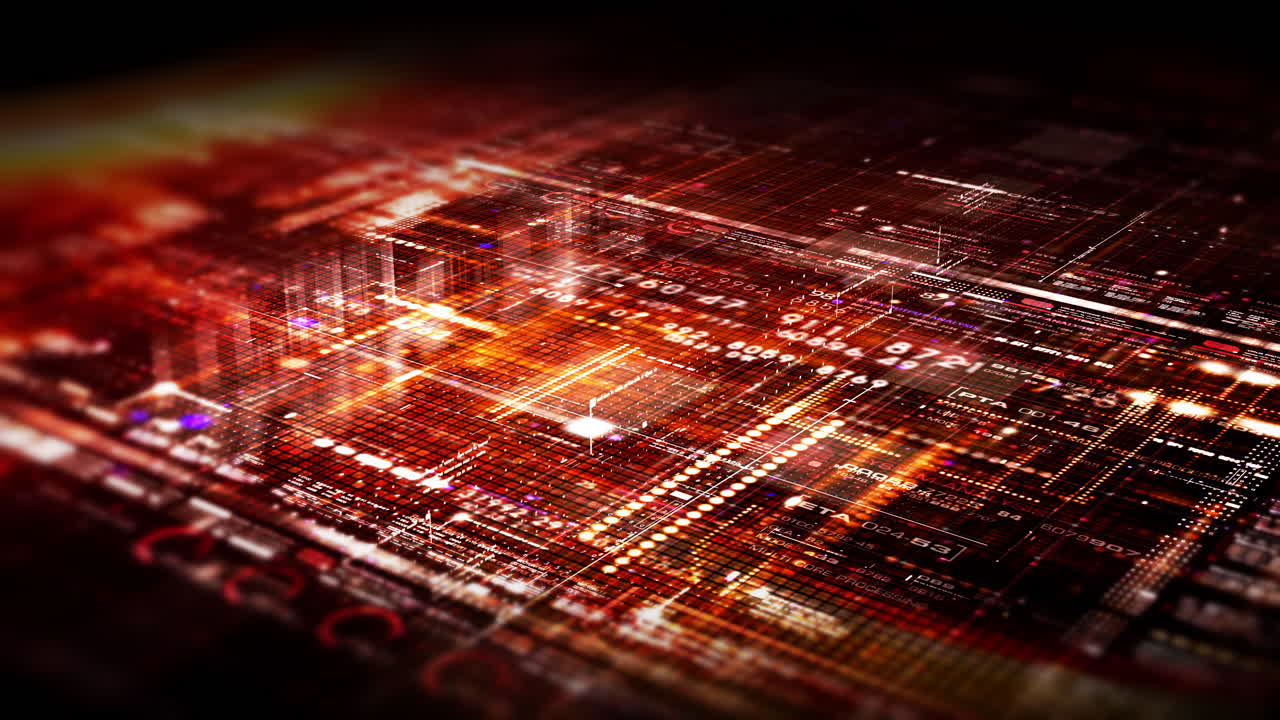matriz de datos de flujo de desenfoque abstracto futurista, meta, metaverso, telemetría y visualización de números cifrados con simulación de partículas en el entorno del ciberespacio para el fondo de visualización frontal