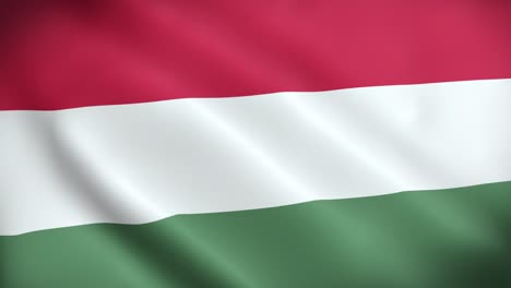 4k national animated sign of hungary, animated hungary flag, hungary flag waving, the national flag of hungary animated.