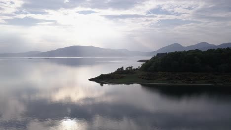 Loch-Linnhe-evening,-with-Mull-in-the-background