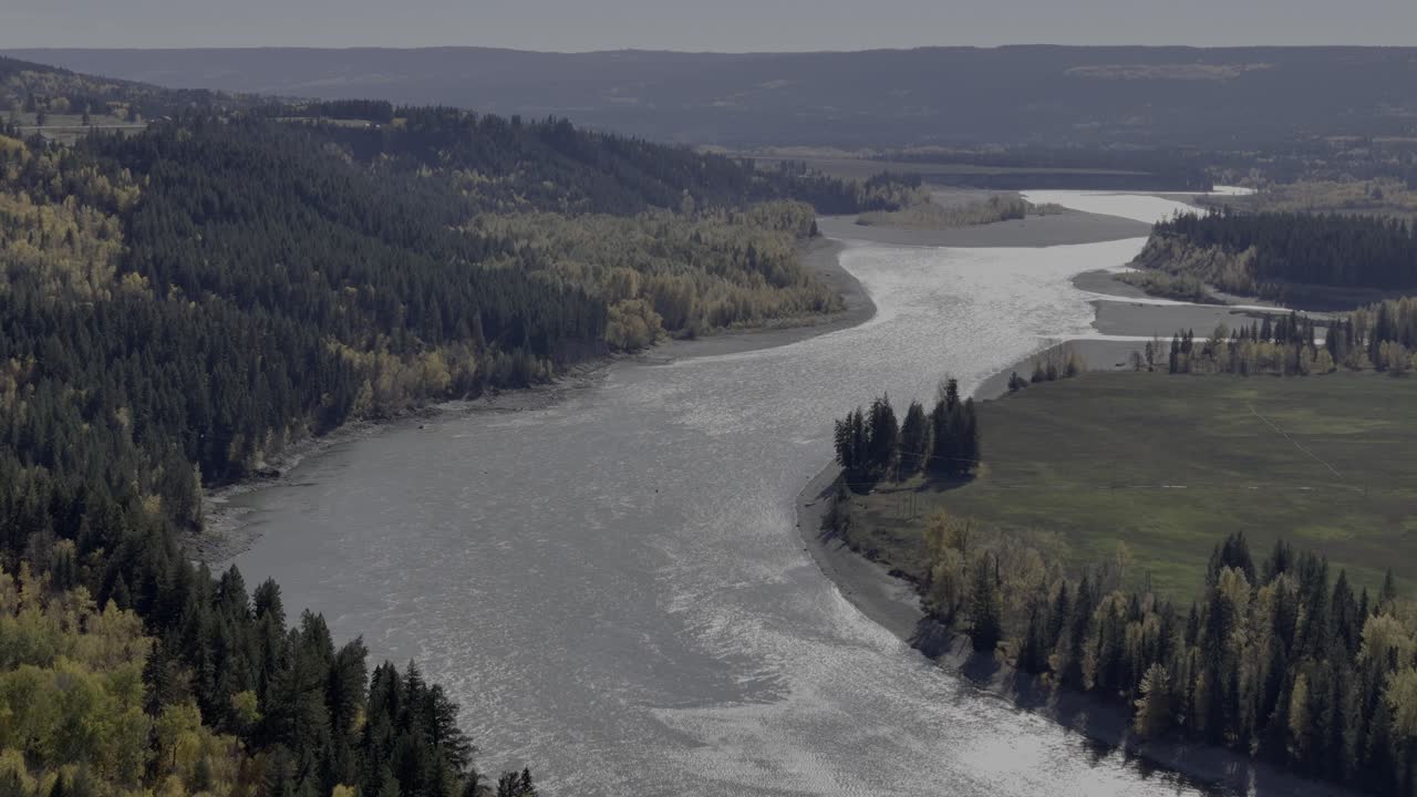 Fraser River's Vibrant Tapestry and Ranch Land in the Colorful Cariboo Region