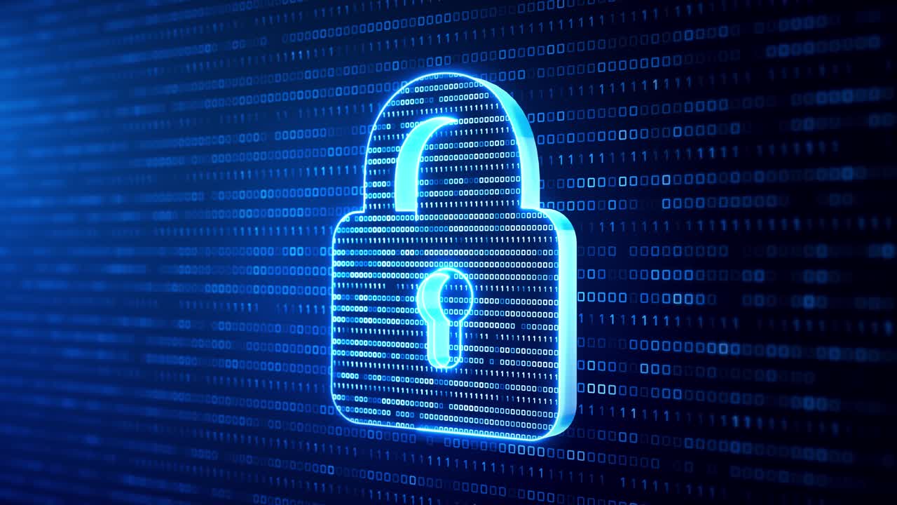 Cyber attack security data protection business technology privacy concept warning message on