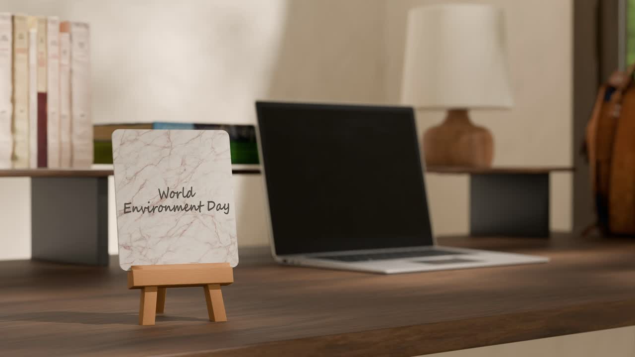 calendario en el escritorio que muestra el día mundial del medio ambiente