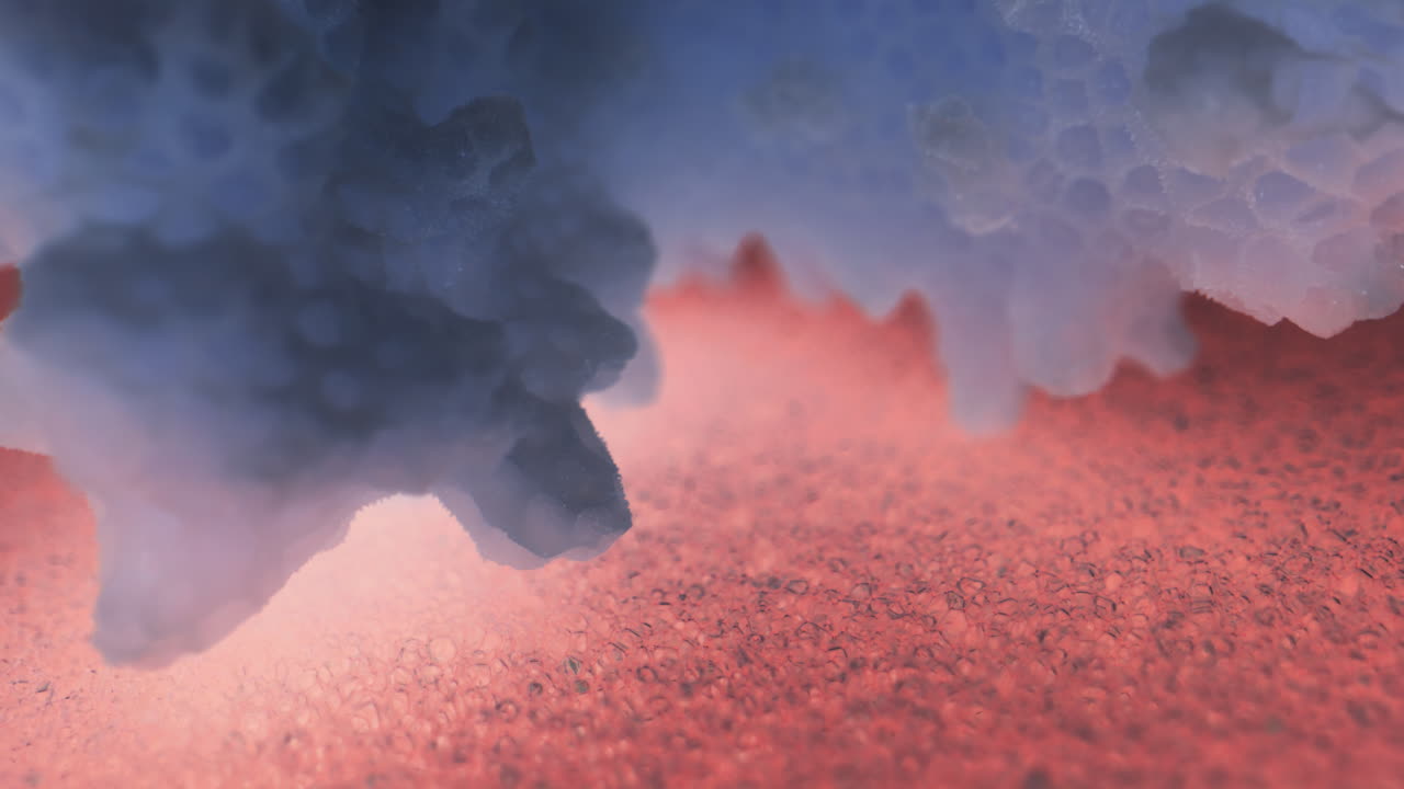 Macrophotographie abstraite de matériaux colorés