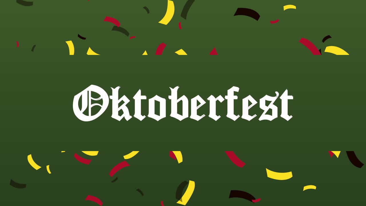celebración de la oktoberfest letras con confeti