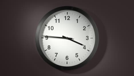 clock face on brown wall in time lapse