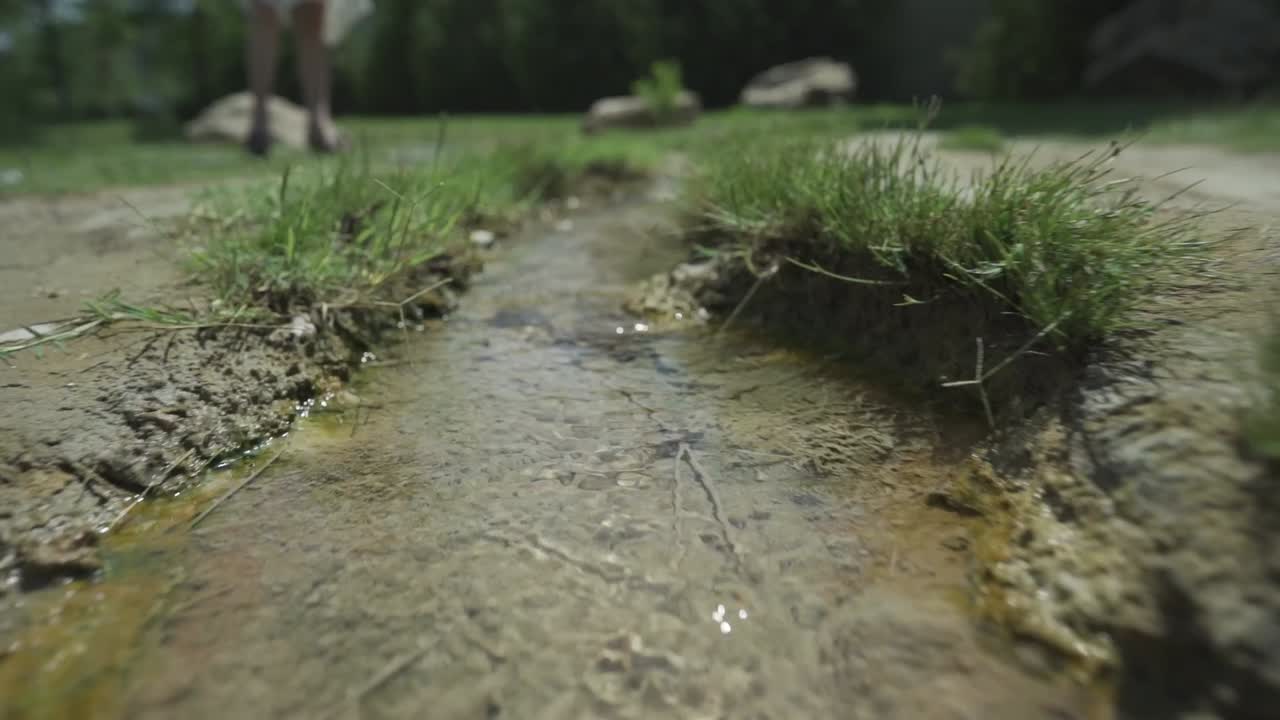 Following the flow of the crsytal clear, clean mineral waters found in the church yard of St. Petka church, near the town of Rupite, Petrich in Bulgaria.