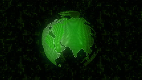 globo terrestre digital verde abstracto