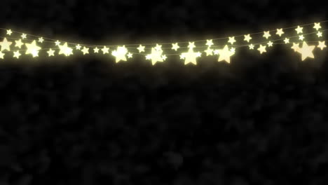 animation of christmas decoration fairy lights with copy space