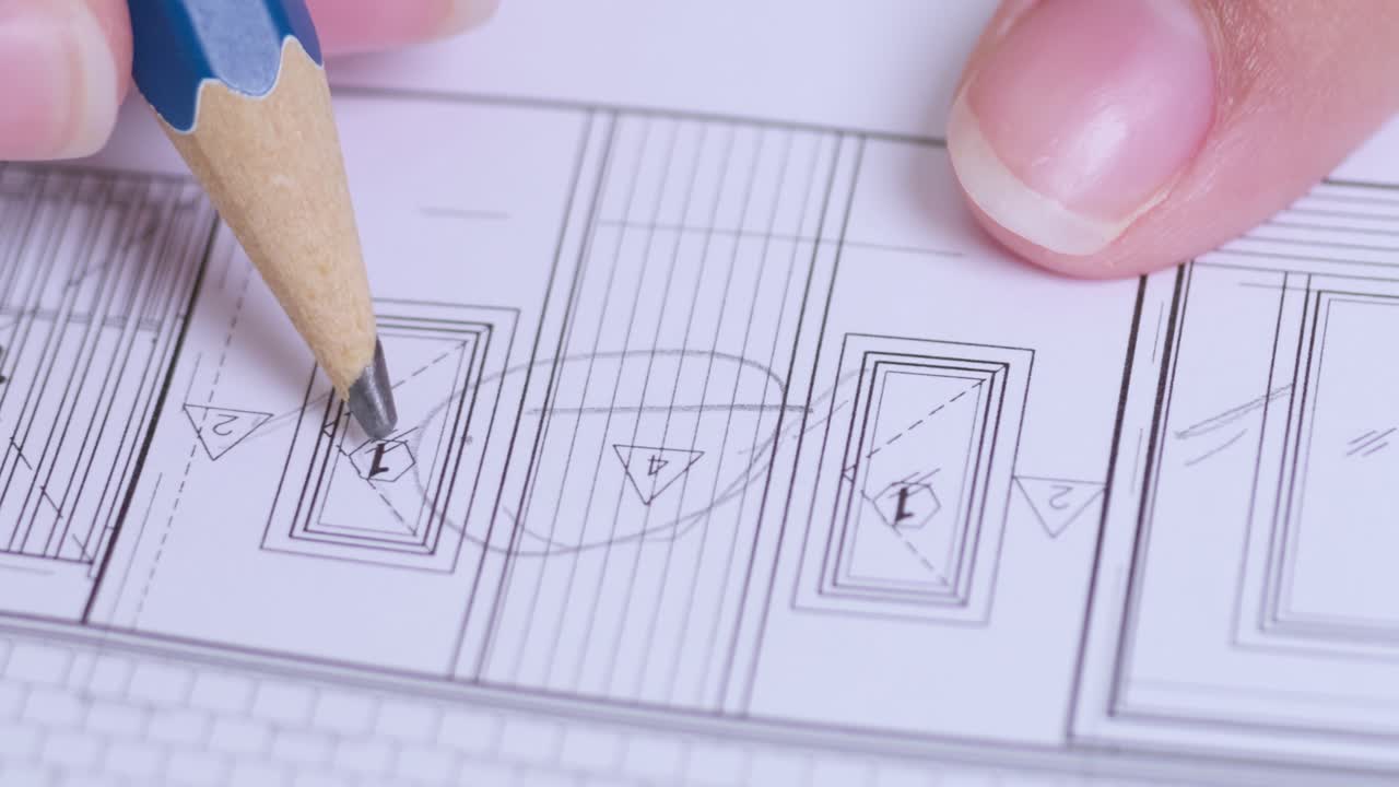 An artist meticulously sketches architectural designs showcasing creativity detail and precision