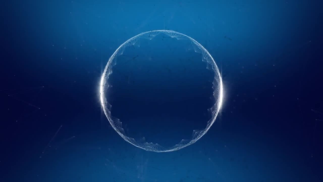 파란색 배경에 전 세계 연결 네트워크의 애니메이션