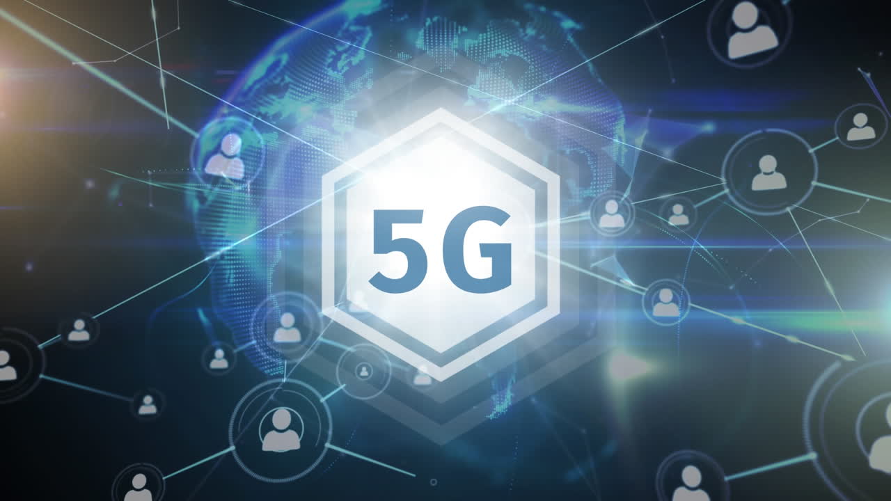 composito digitale della tecnologia 5g globale