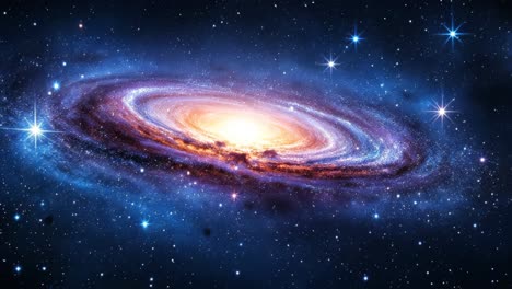 spiral galaxy in deep space