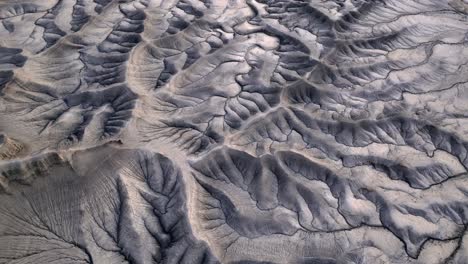 scenic grey mountain panorama in sunset light, aerial forward, utah grand canyon