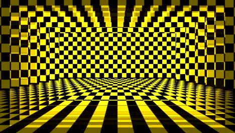 stage squares motion background yellow