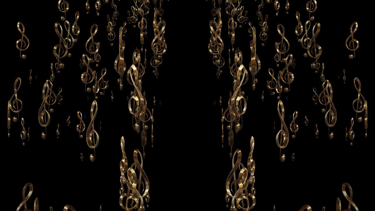 3d realistic animation, Treble Clef Music Background Loop