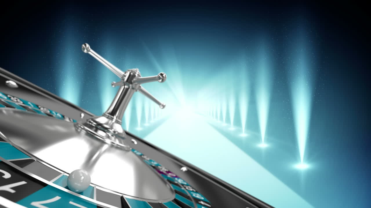 배경에 반이는 불빛으로 회전하는 , 카지노 애니메이션