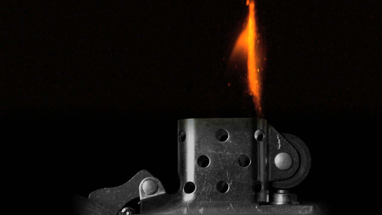 레트로 라이터와 불꽃