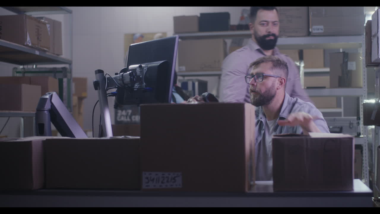 Warehouse Workers Processing Orders