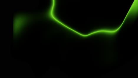 místicos remolinos verdes bailan en el lienzo oscuro