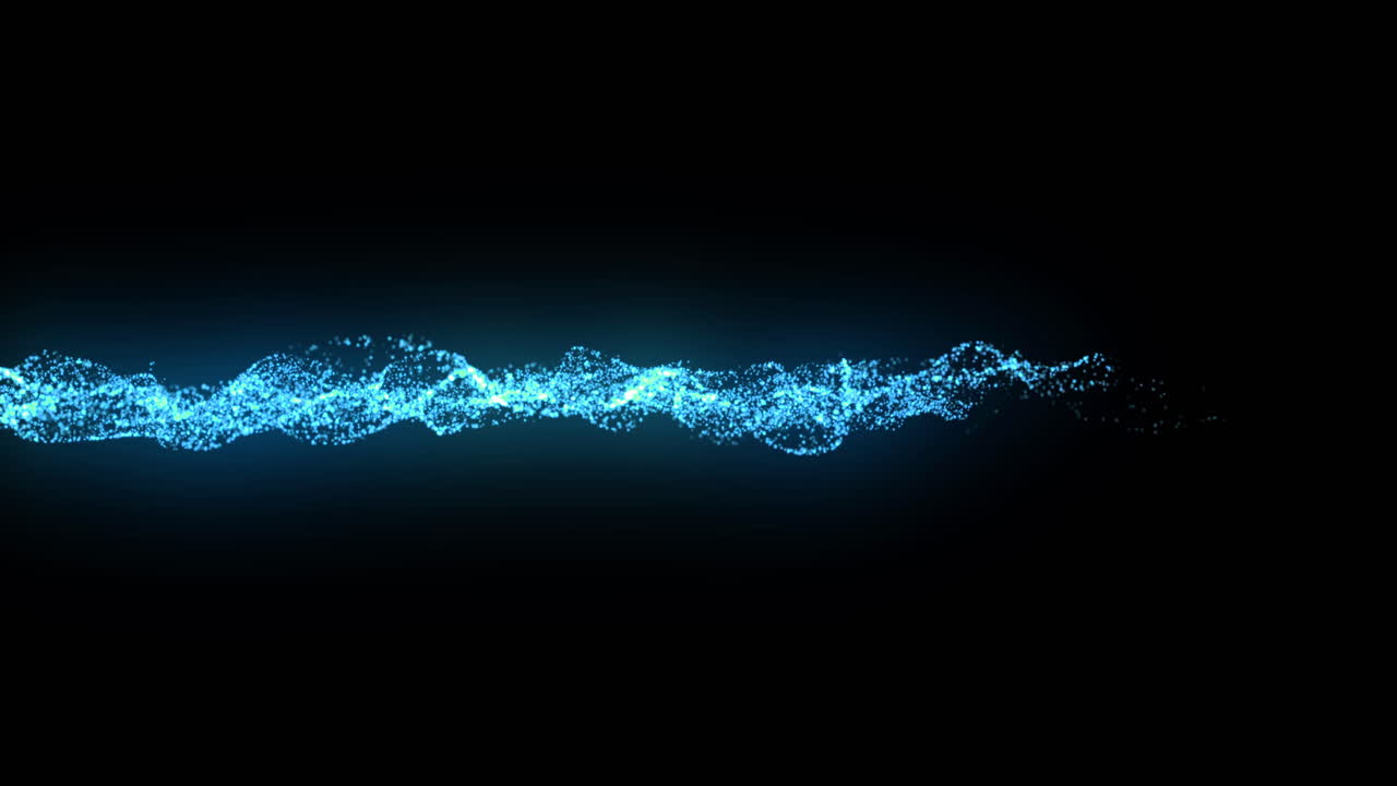 Abstract blue light sparks on black background