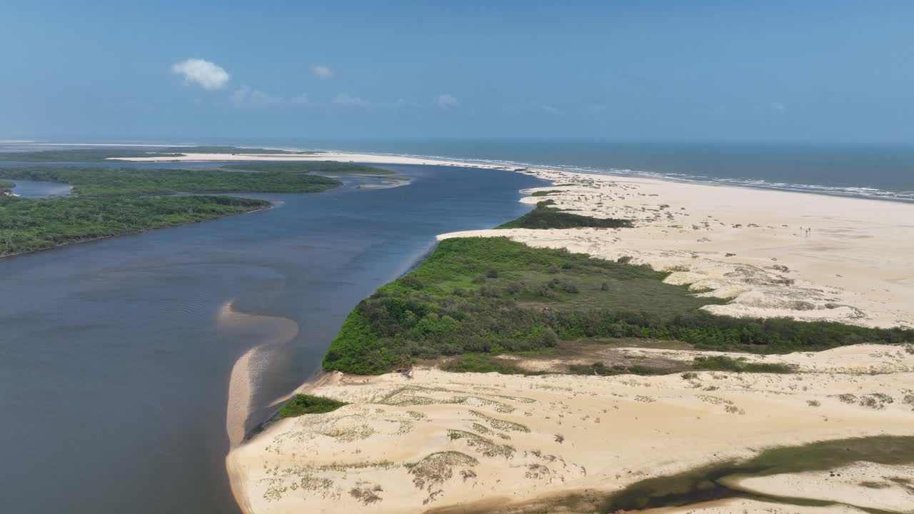 Aerial view of Delta Do Parnaiba.