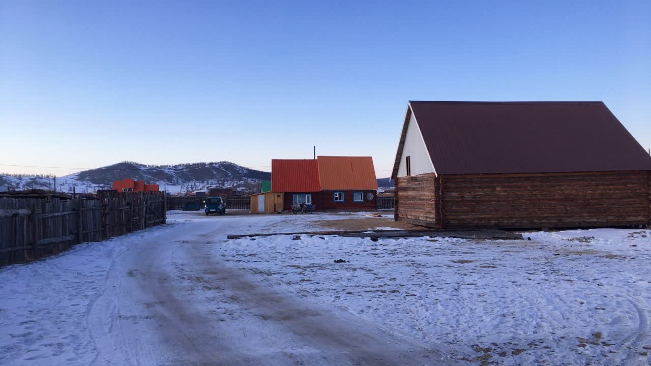 Log Cabin Residential Homes In Rural Khatgal, Mongolia