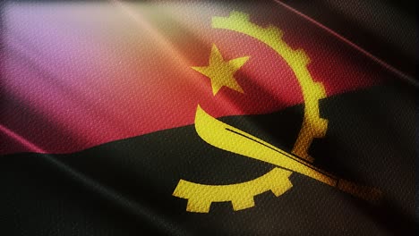 angola flag is waving 3d animation. angola flag waving in the wind. national flag of angola. flag seamless loop animation.
