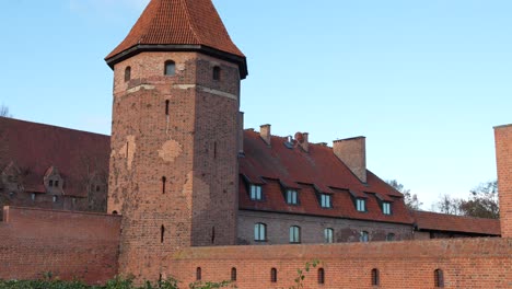 malbork castle, historic fortress in poland. largest castle in the world