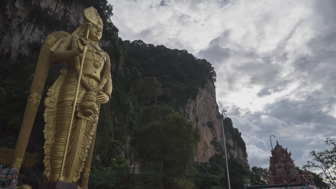 Golden Statue of a Hindu God at Batu Caves, Malaysia