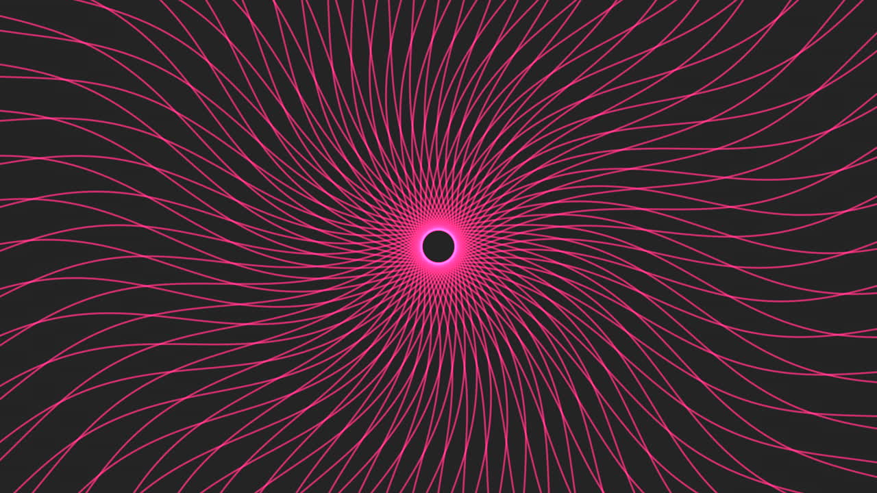 Black and pink spiral on black hypnotic and bold