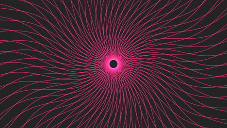 Black and pink spiral on black hypnotic and bold