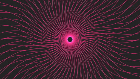 black and pink spiral on black hypnotic and bold