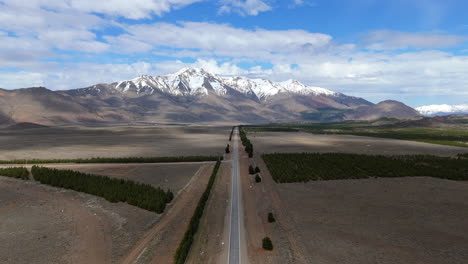 endless road through andes with majestic mountains and route 40 view