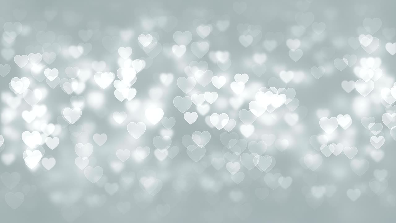 fondo de partículas de corazones blancos