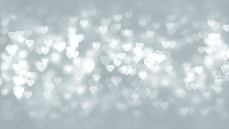 fondo de partículas de corazones blancos