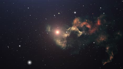 nebula clouds moving in the universe