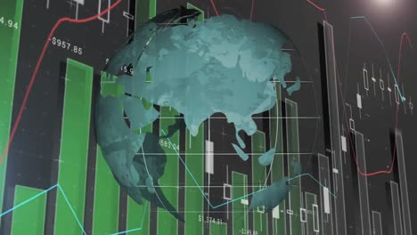 Animation-of-globe-over-statistics-processing