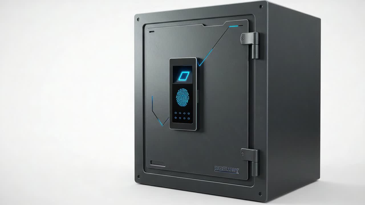A High-Tech Security Safe Showcasing Advanced Locking Mechanisms and a Spacious Interior for Optimal Protection and Secure Storage Solutions