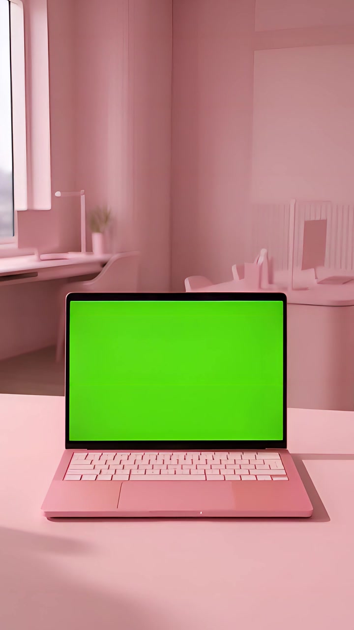 Laptop Green Screen Mockup Video 4K
