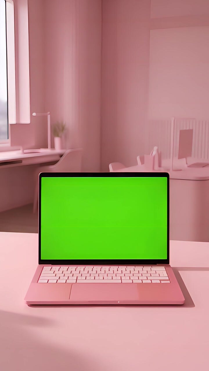 Laptop Green Screen Mockup Video 4K